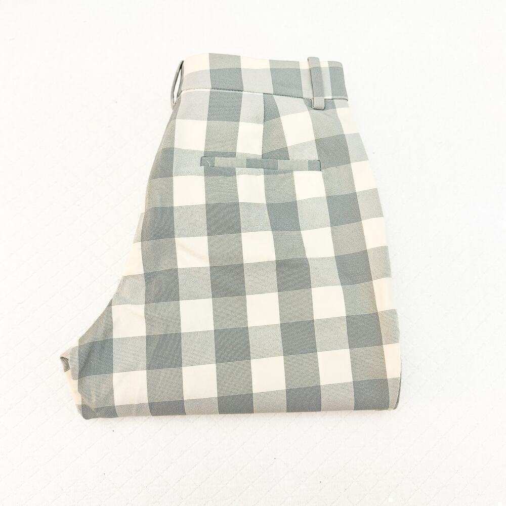 Theory Treeca Fuji Check Plaid Straight Leg Checkered Pattern Pant Size 0